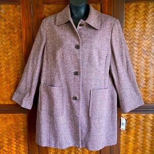 ANNE KLEIN - Long jacket multi-color speckled 2X